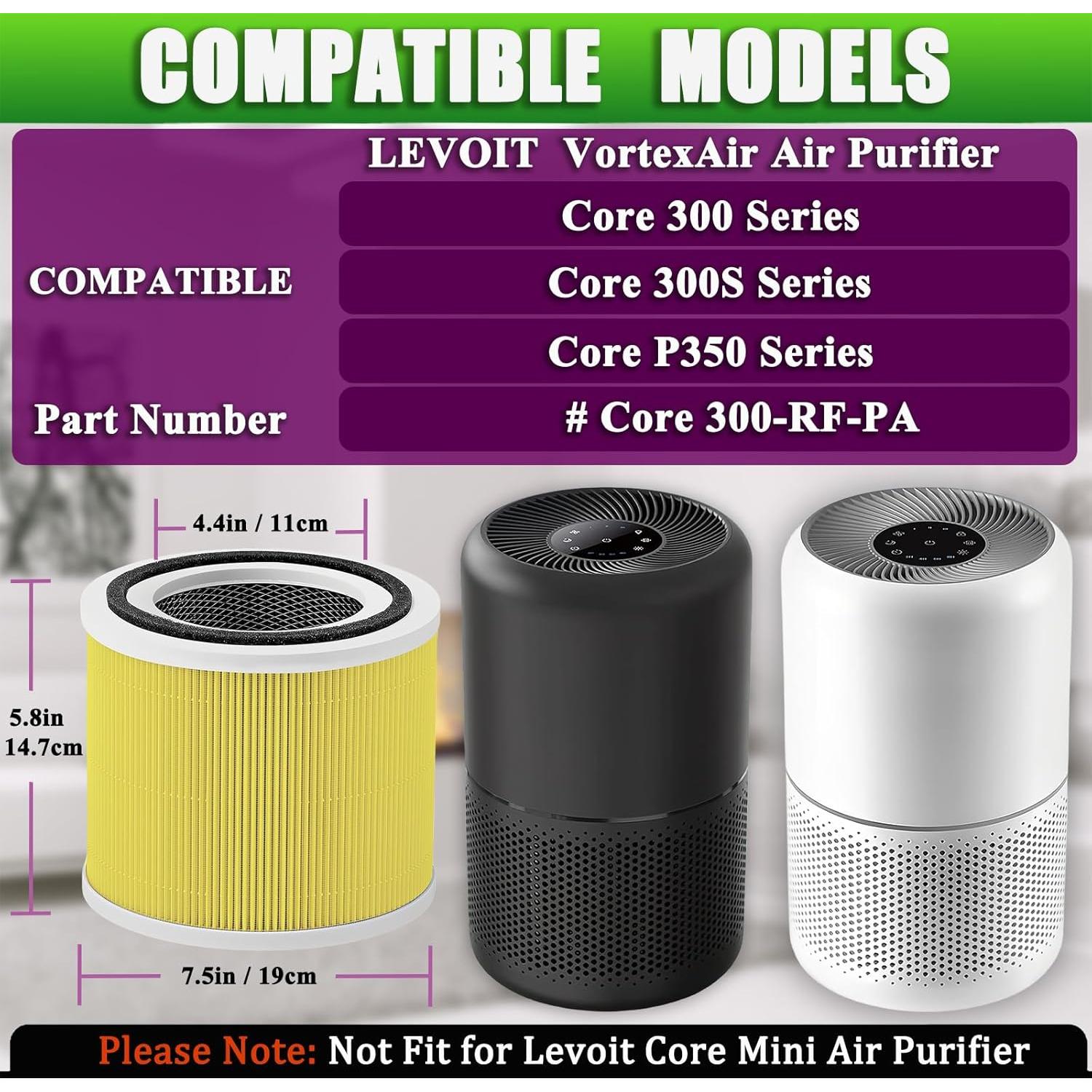 Filtro HEPA TIKTH 3-Stage H13 para LEVOIT Core 300 - 2 Pack