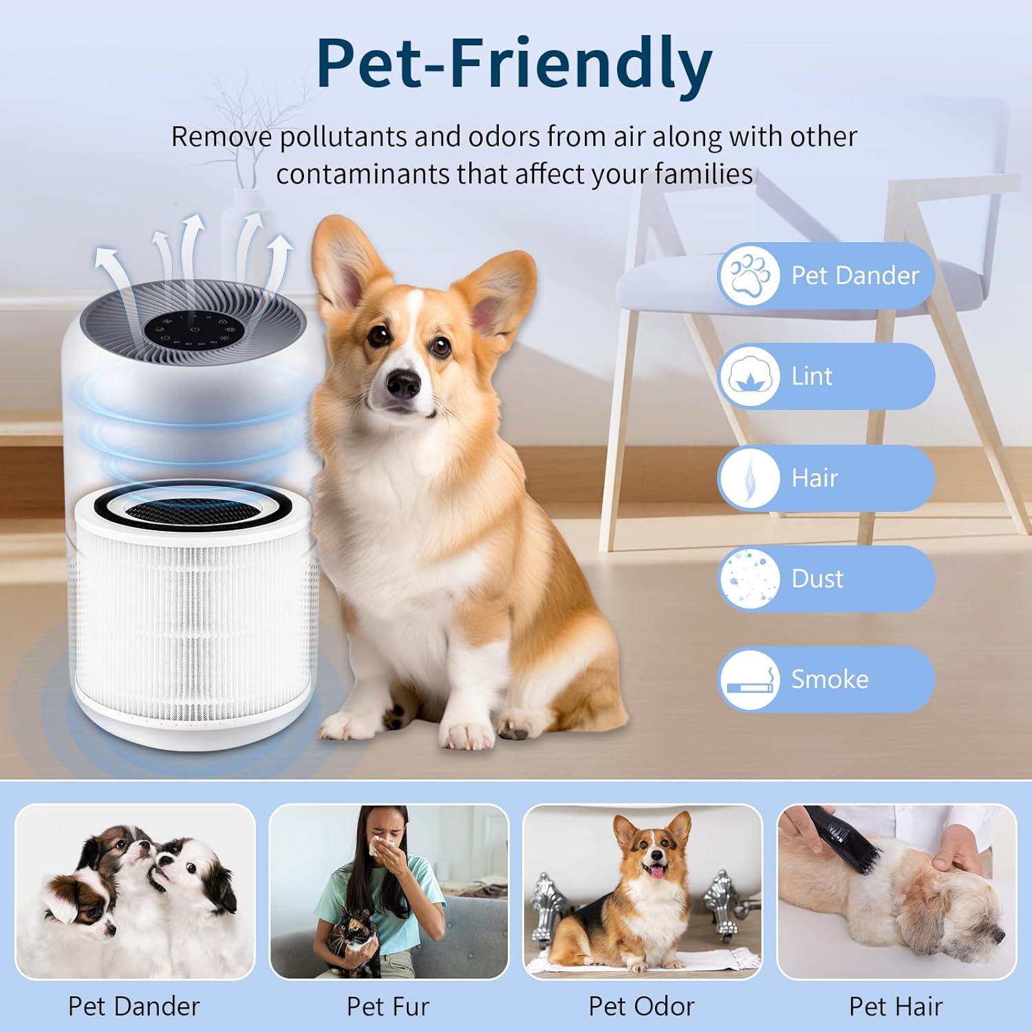 Filtro de Reemplazo Improvedhand para Purificador Levoit Core 300 - Paquete de 3