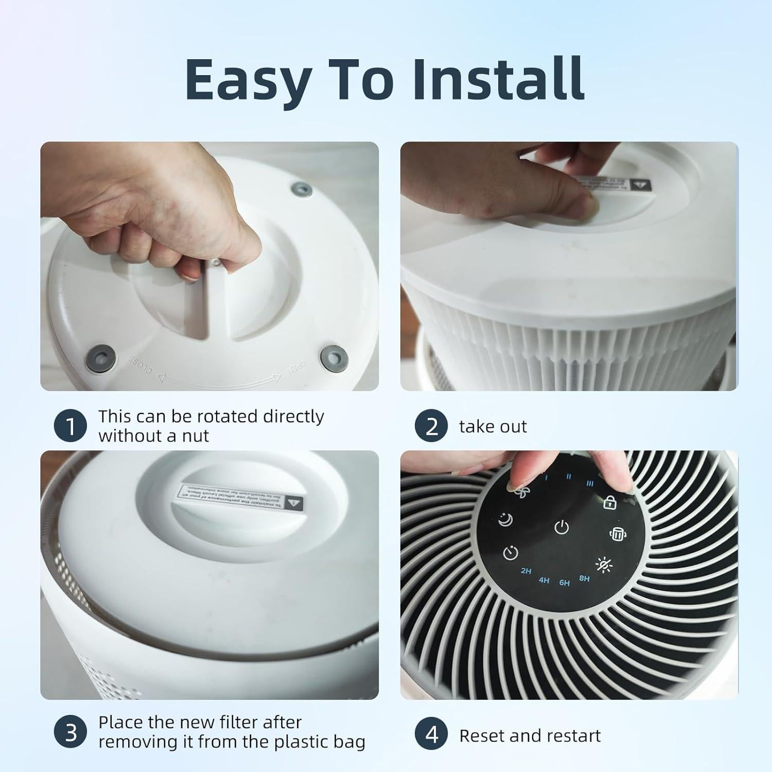 Filtro de Reemplazo H13 True HEPA Wolipury para Purificador LEVOIT Core 300