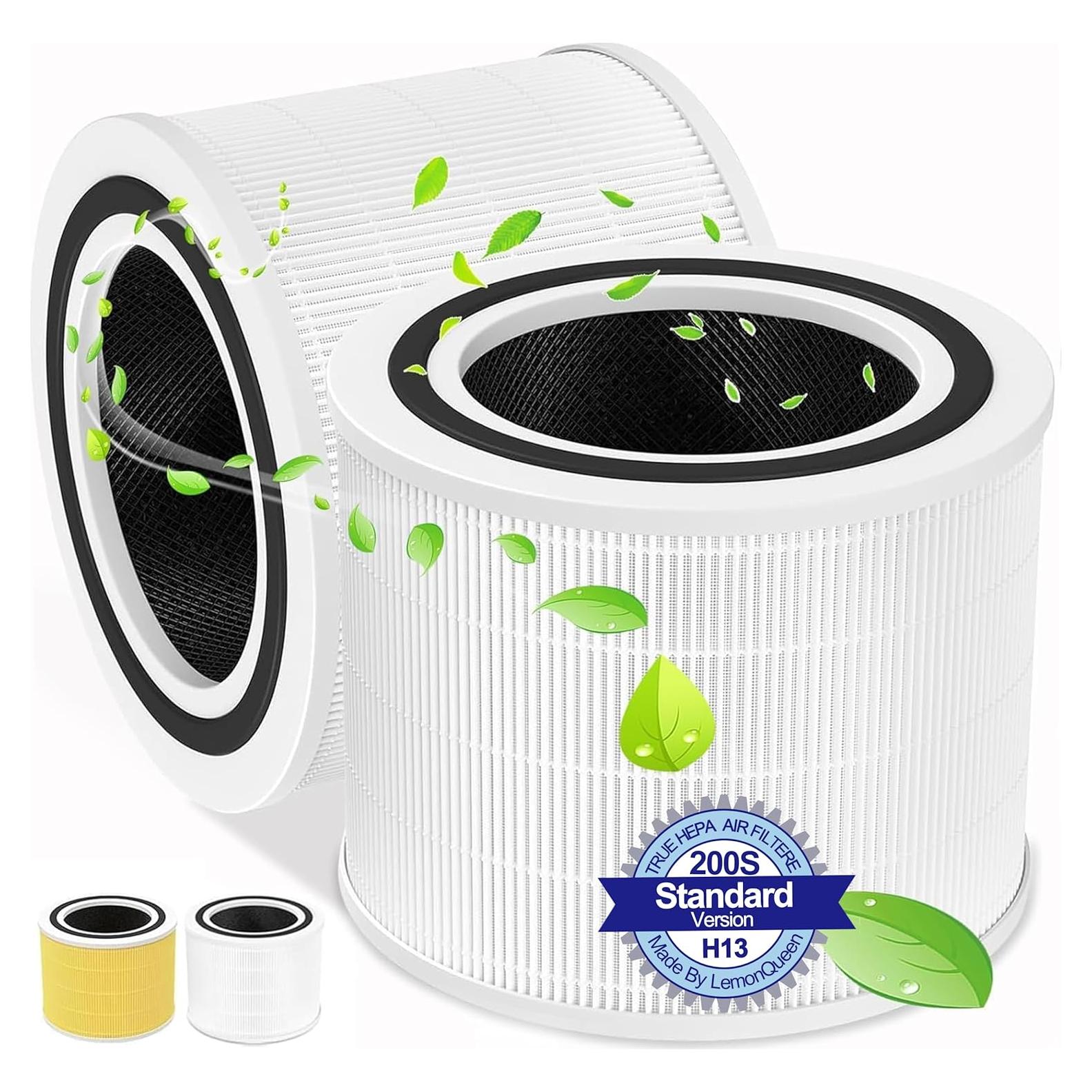 Filtro de Reemplazo 3-en-1 HEPA para Purificador Levoit Core 200S