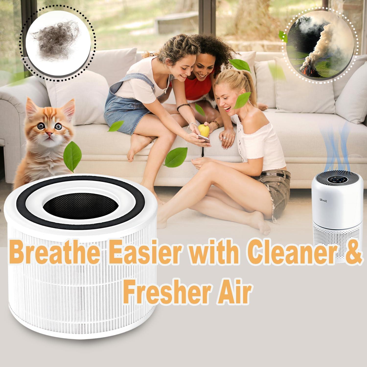 Filtro de Reemplazo Levoit Core 300 HEPA 3-en-1 Blanco