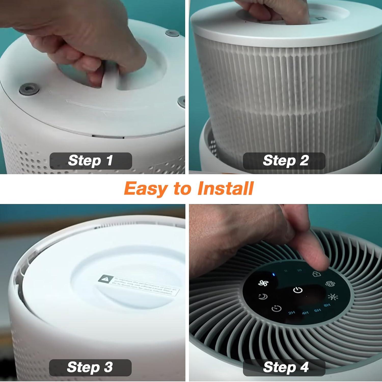 Paquete de 2 Filtros HEPA H13 Blutoget para Purificador LEVOIT Core 300