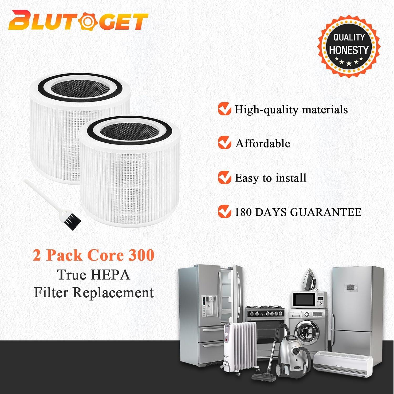 Paquete de 2 Filtros HEPA H13 Blutoget para Purificador LEVOIT Core 300