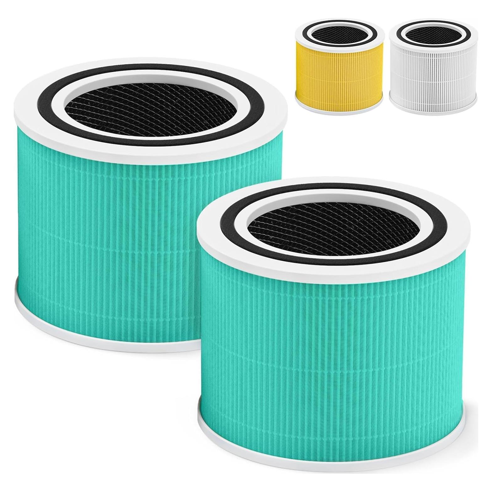 Filtro Hepa 3-en-1 Verde FilledwithLove Core 300 - Paquete de 2