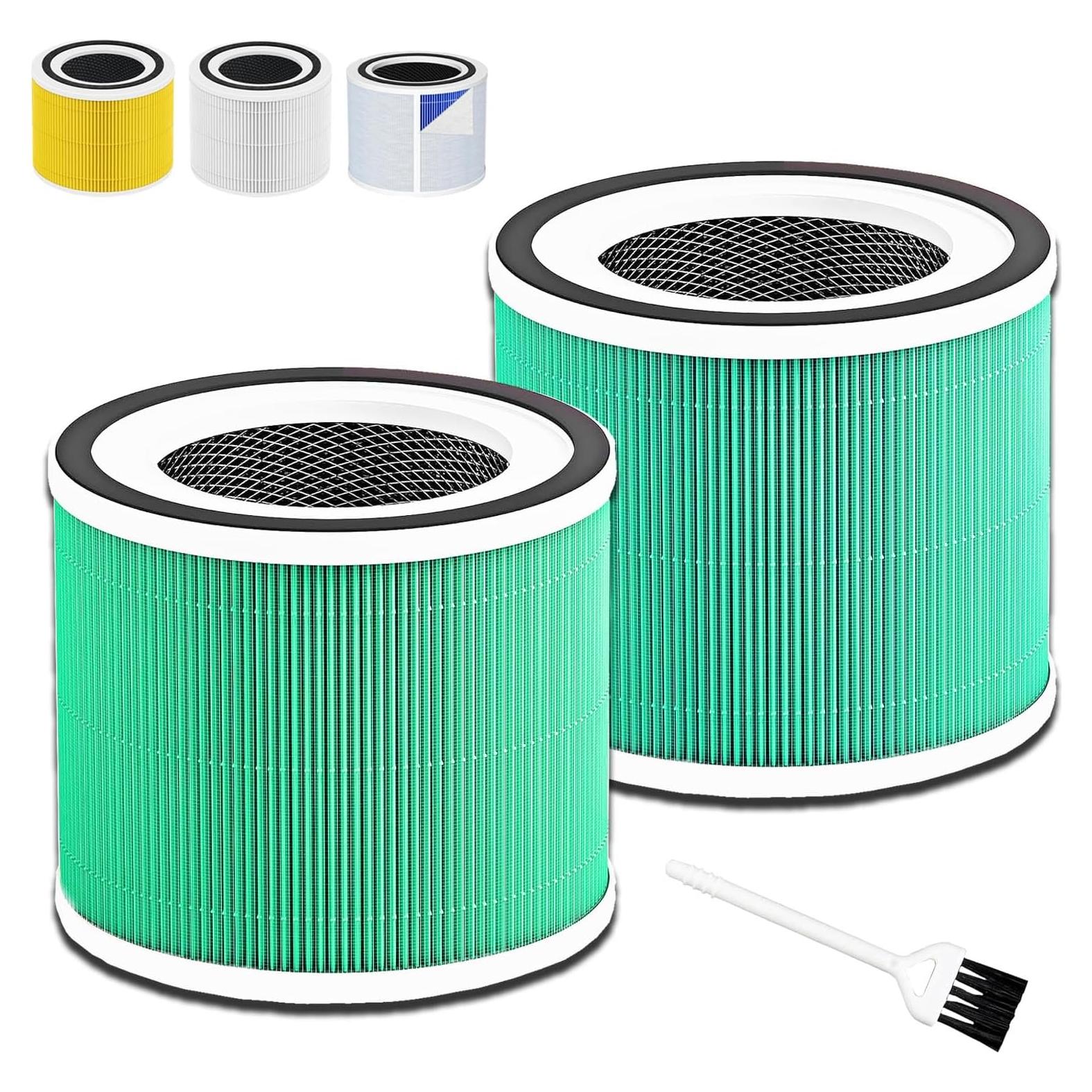 Filtro de Reemplazo HEPA 3-en-1 LEVOIT Core 300 Verde 2 Paquete