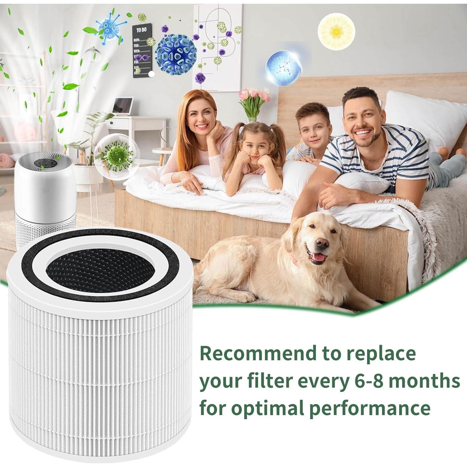 Filtro HEPA 3-en-1 Leycaiusen para Purificador Levoit Core 300