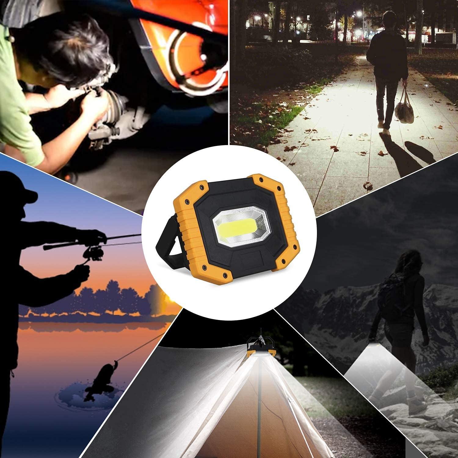 Luz de Trabajo LED T-SUN 30W 2000LM Recargable 2 Pzs