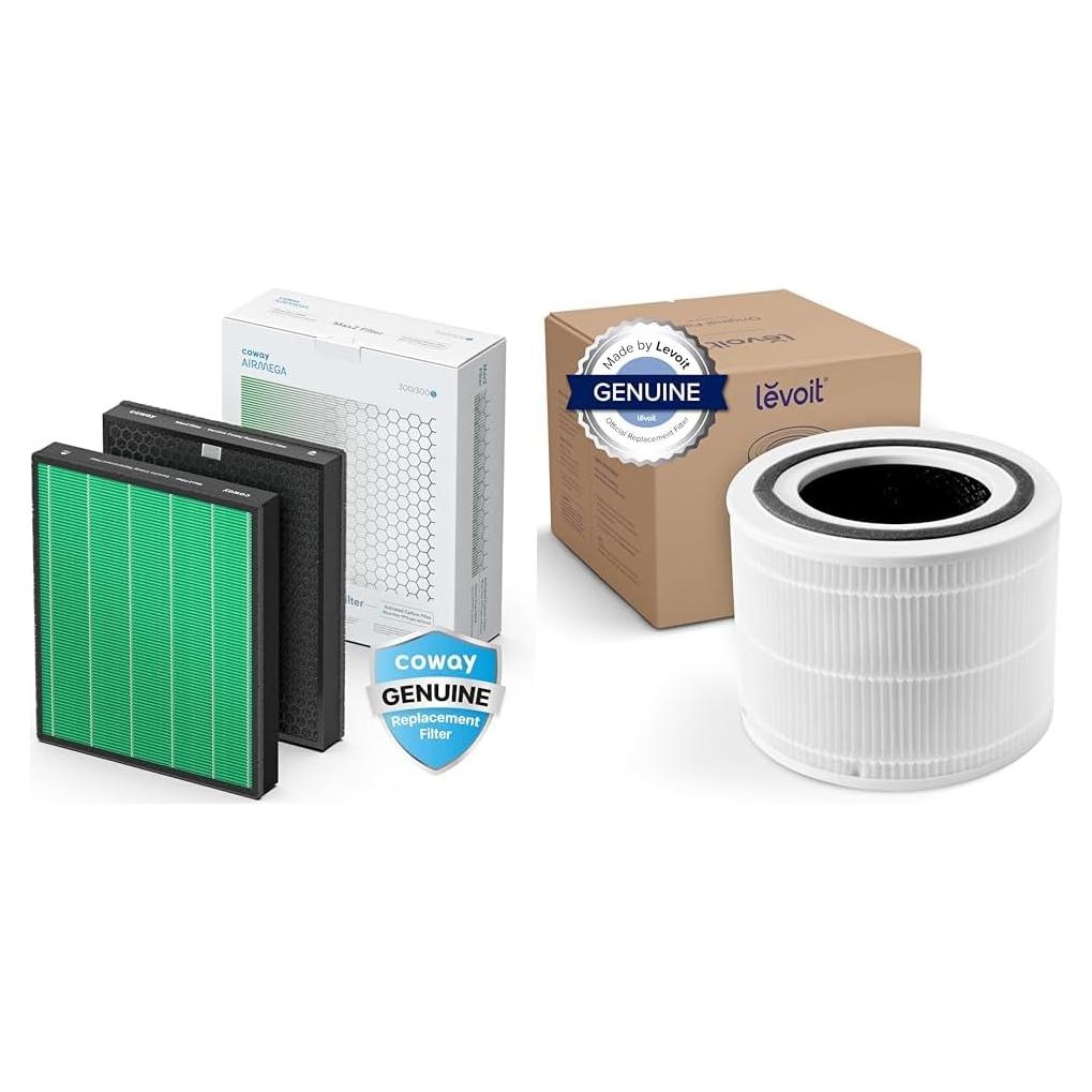 Juego de Filtros de Reemplazo Coway AIRMEGA Max 2 y Levoit Core 300
