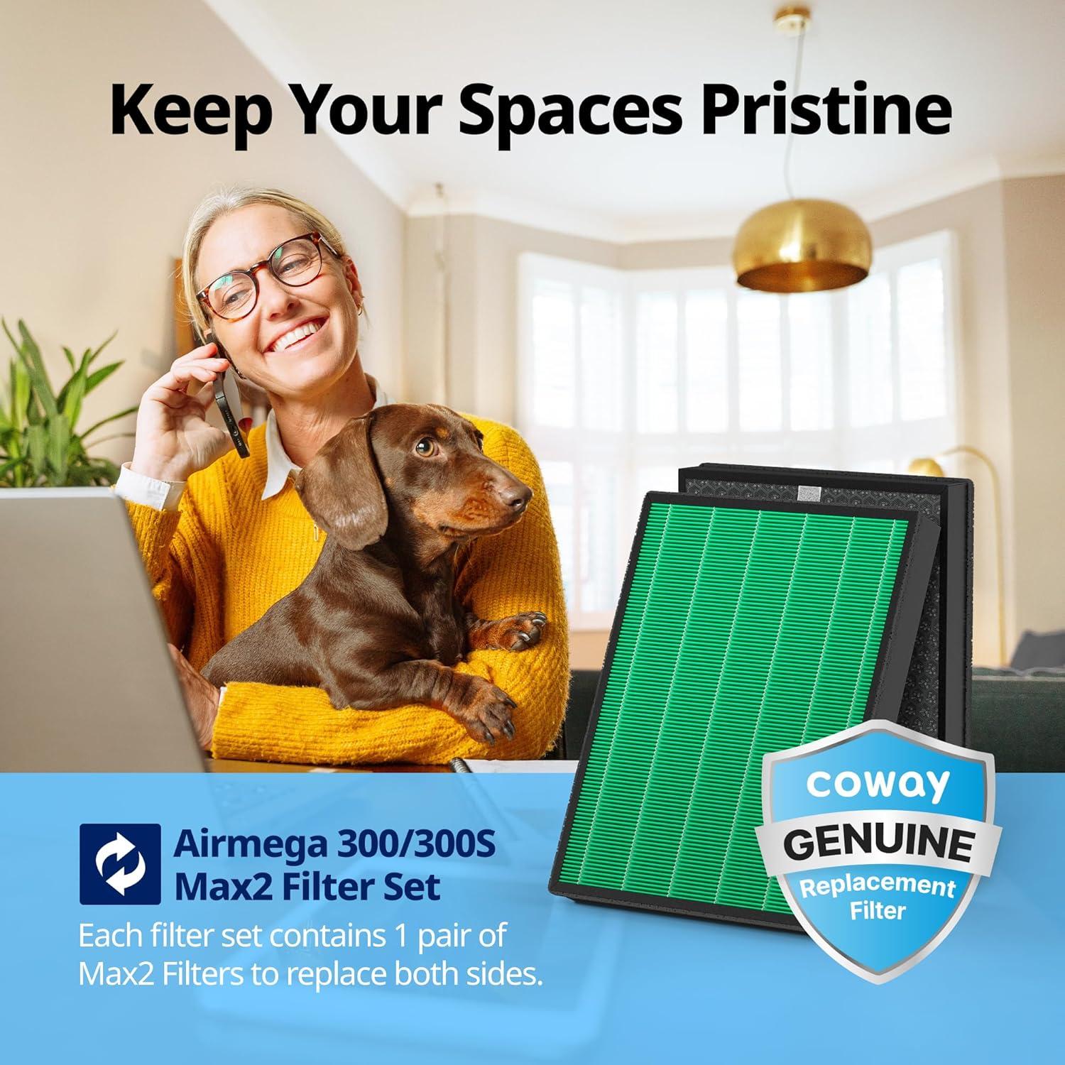 Juego de Filtros de Reemplazo Coway AIRMEGA Max 2 y Levoit Core 300