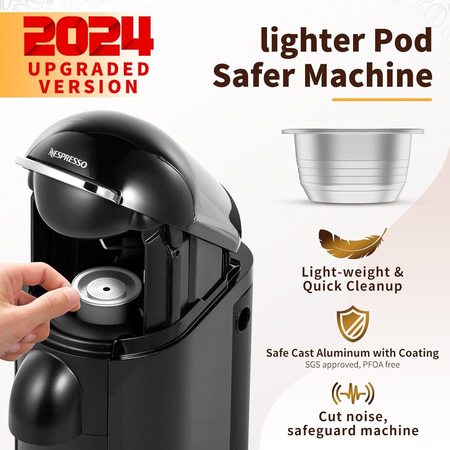 Cápsulas Reutilizables AANQQ para Café Vertuo 7.8oz 2024