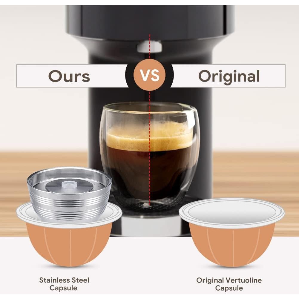 Cápsulas Reutilizables de Acero Inoxidable BENFUCHEN para Vertuo Next