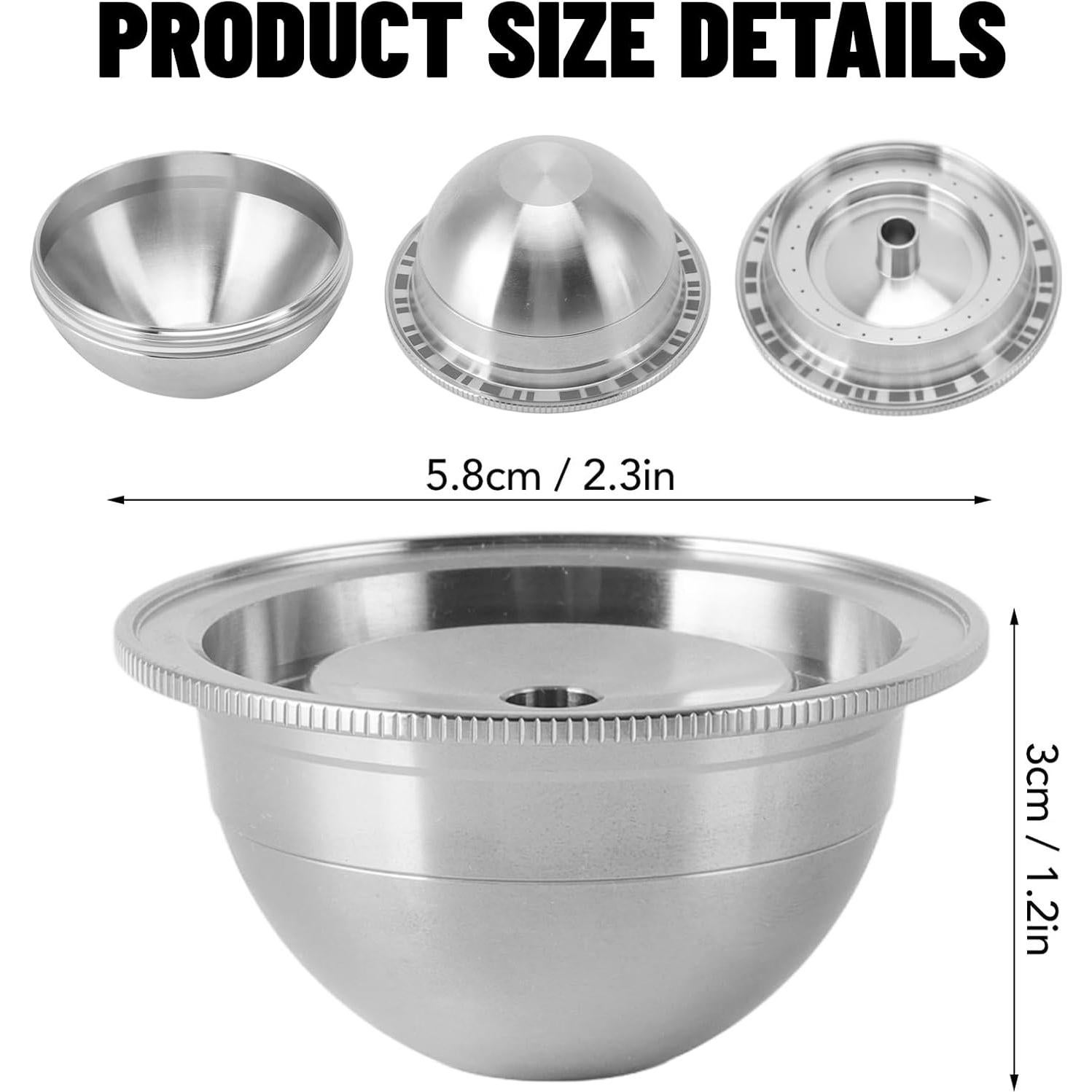 Cápsulas de café reutilizables plplaaoo para Nespresso VertuoPlus
