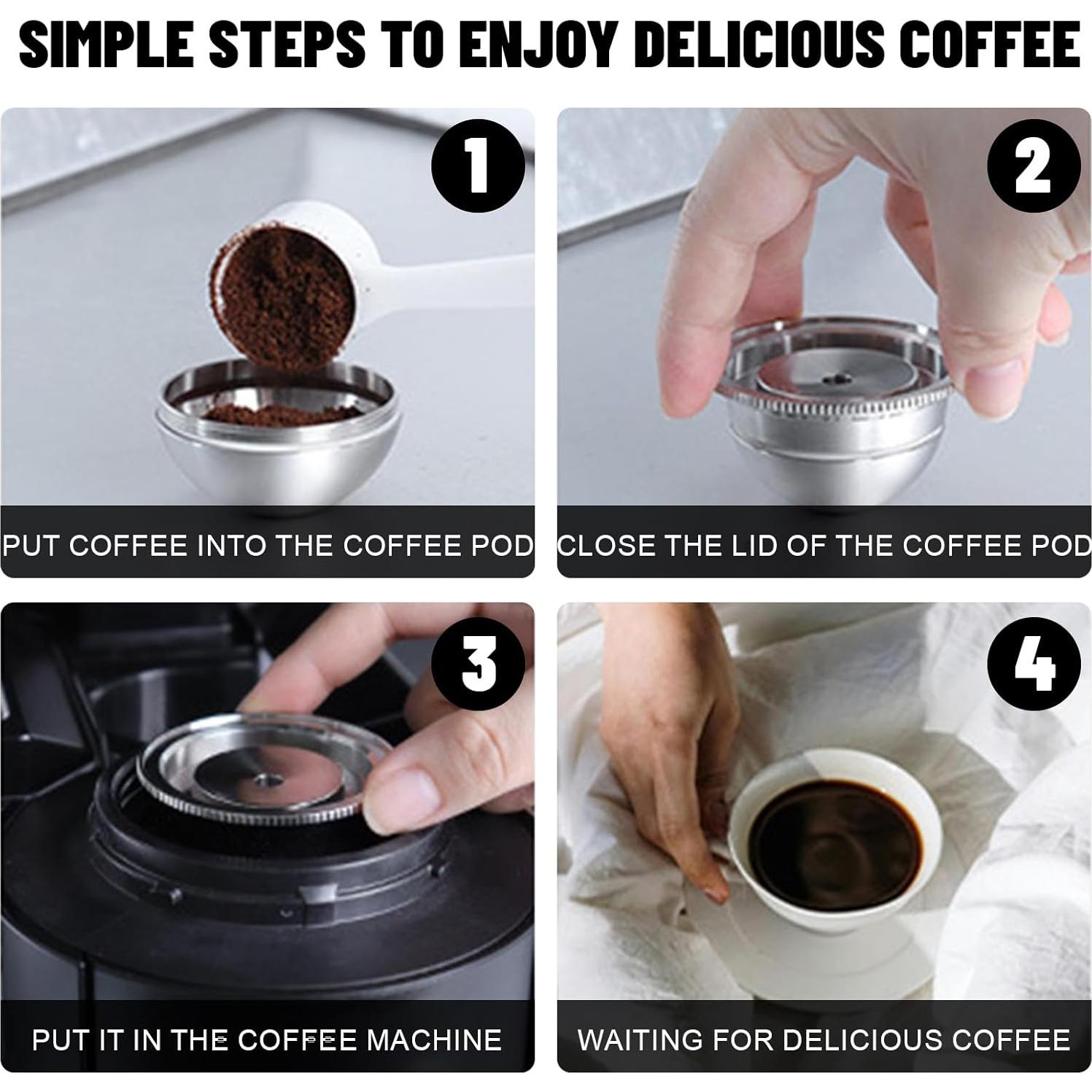 Cápsulas de café reutilizables plplaaoo para Nespresso VertuoPlus