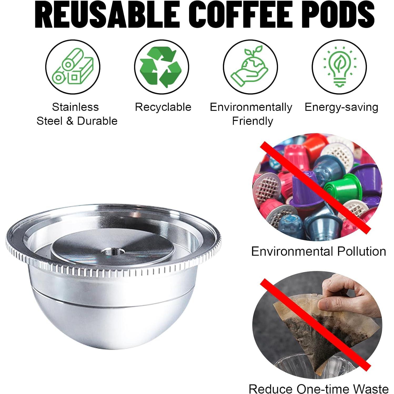 Cápsulas de café reutilizables plplaaoo para Nespresso VertuoPlus