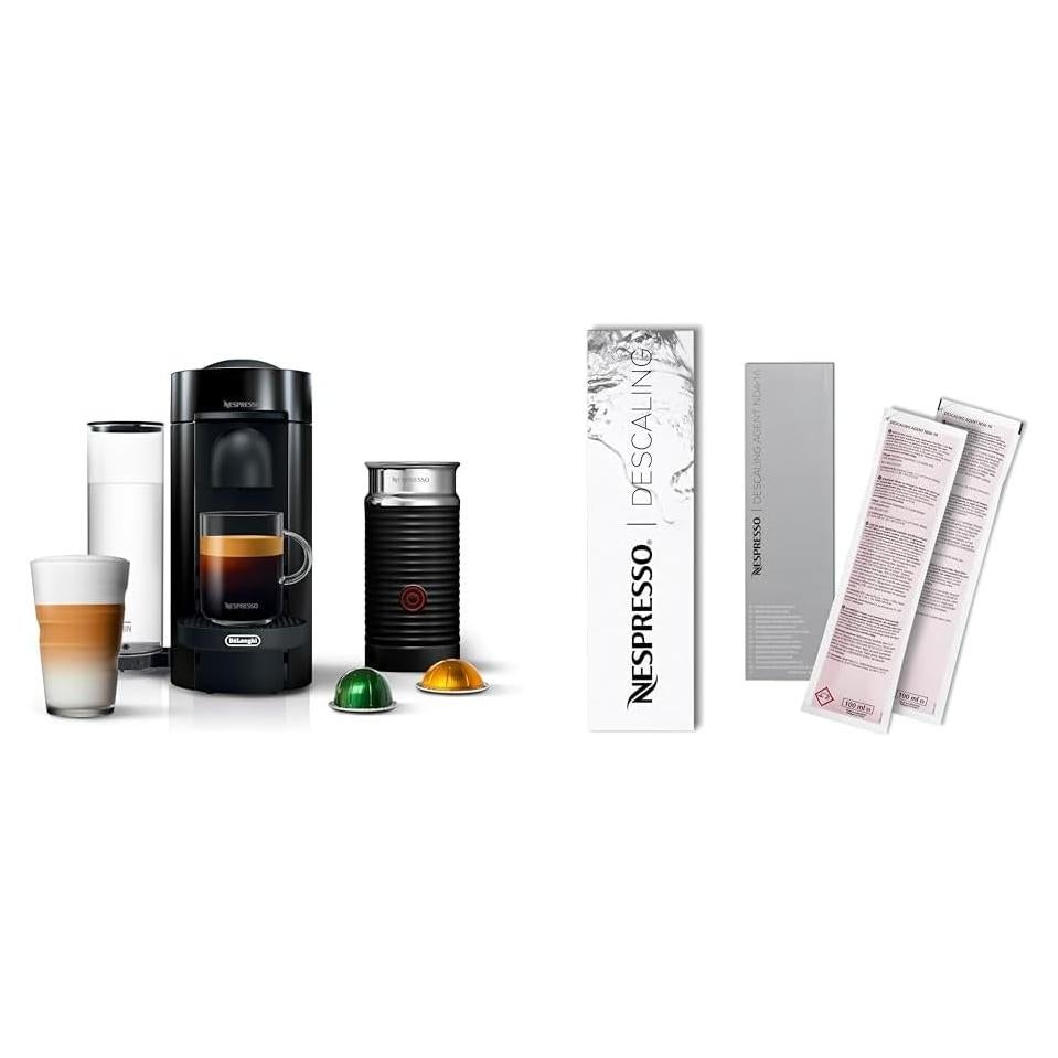Cafetera De'Longhi Nespresso Vertuo Plus con Espumador y Kit