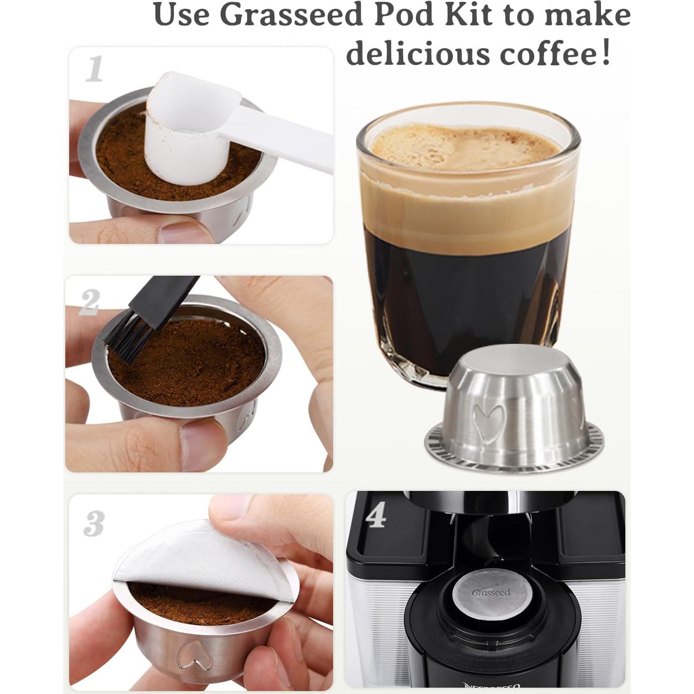 Cápsula Reutilizable Grasseed para Vertuo con 40 Tapas