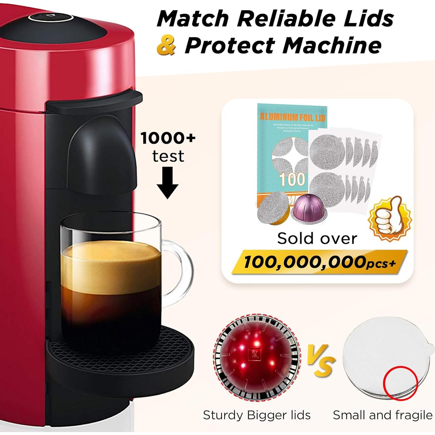 Kit de Recarga Reutilizable Nespresso Vertuo CAPMESSO 200pcs