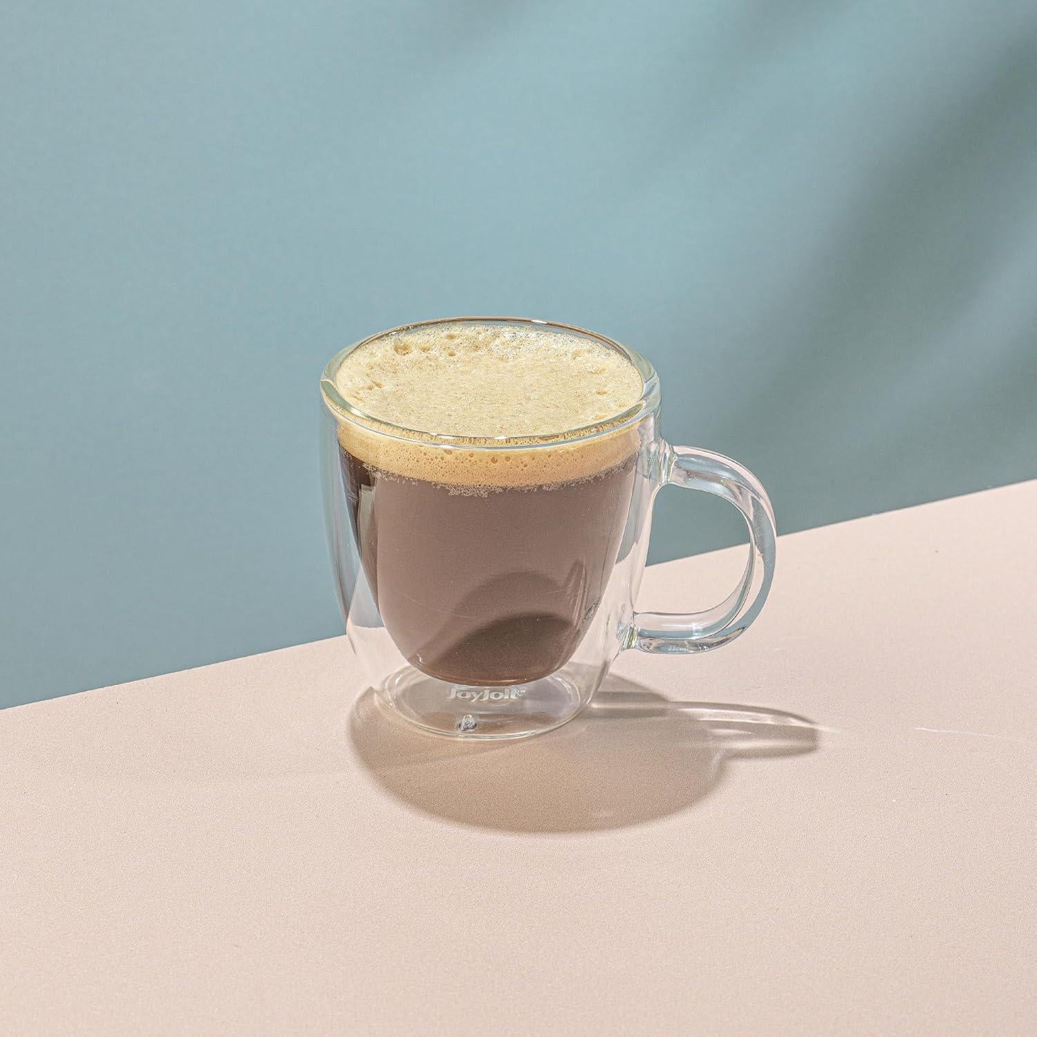 Juego de 2 Vasos de Vidrio Aislados JoyJolt 160 ml Espresso