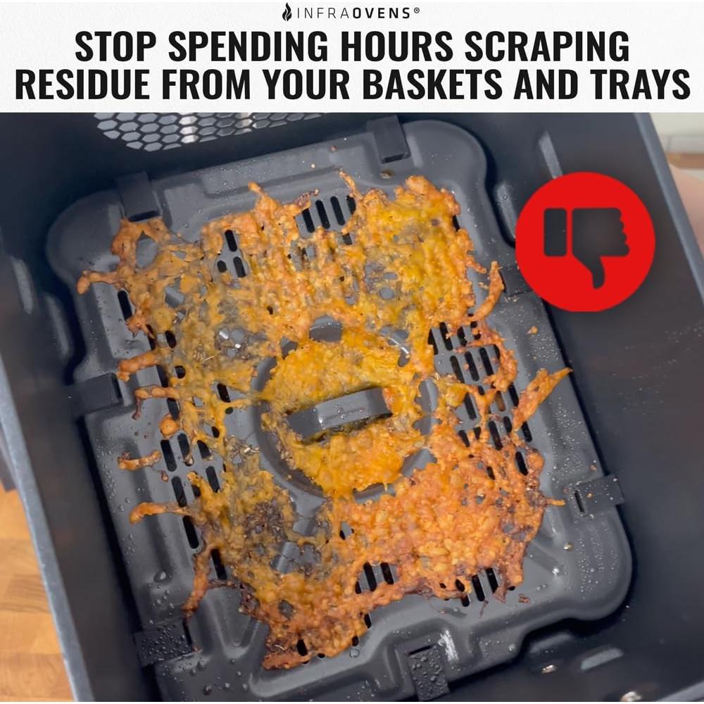 Forros Reutilizables INFRAOVENS para Freidora de Aire Ninja 2 Cestas