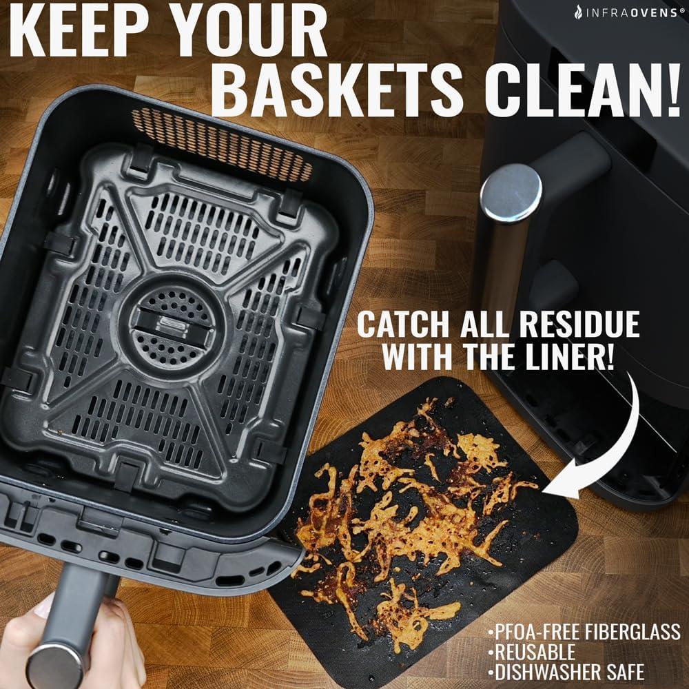 Forros Reutilizables INFRAOVENS para Freidora de Aire Ninja 2 Cestas