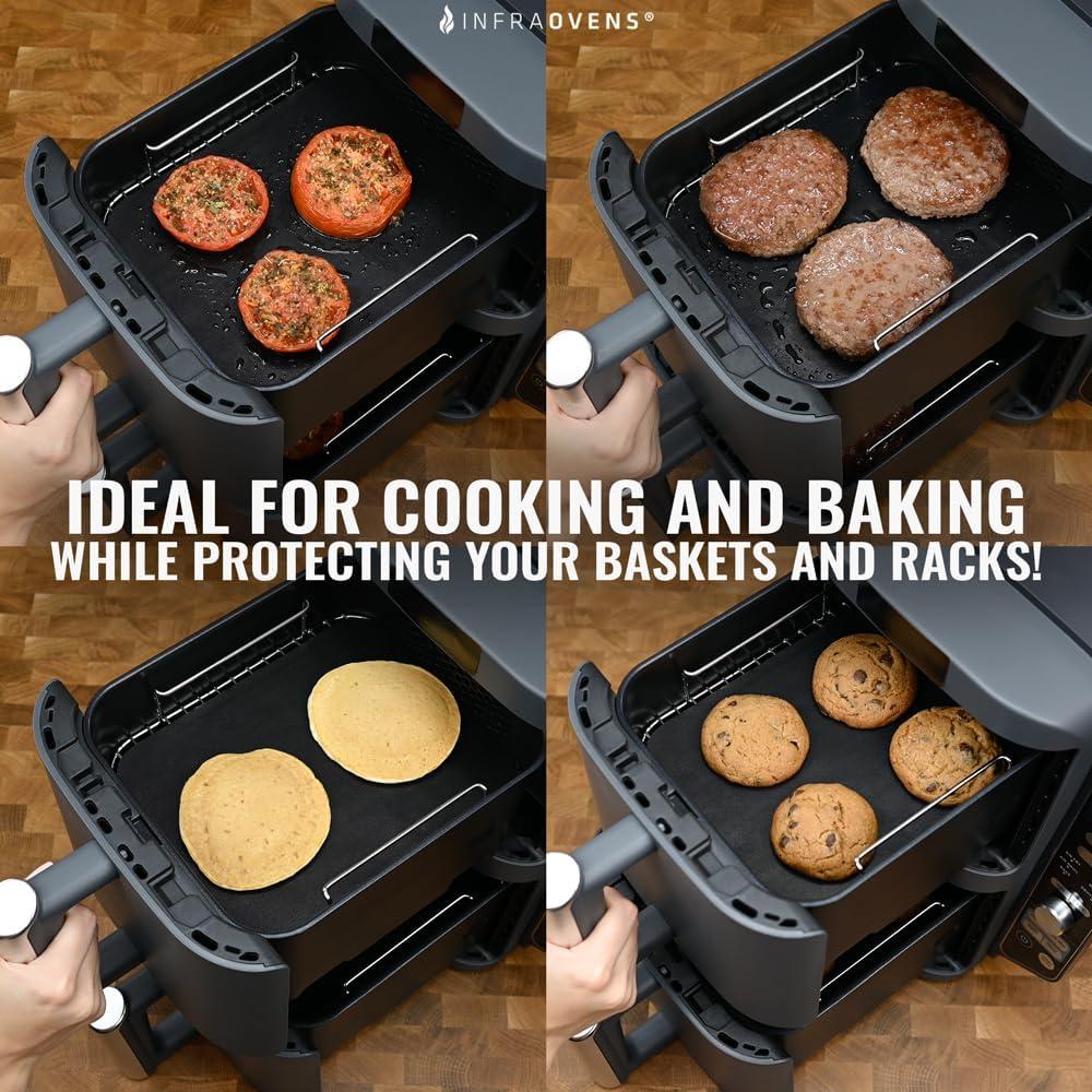 Forros Reutilizables INFRAOVENS para Freidora de Aire Ninja 2 Cestas