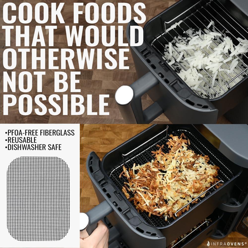 Forros Reutilizables INFRAOVENS para Freidora de Aire Ninja 2 Cestas