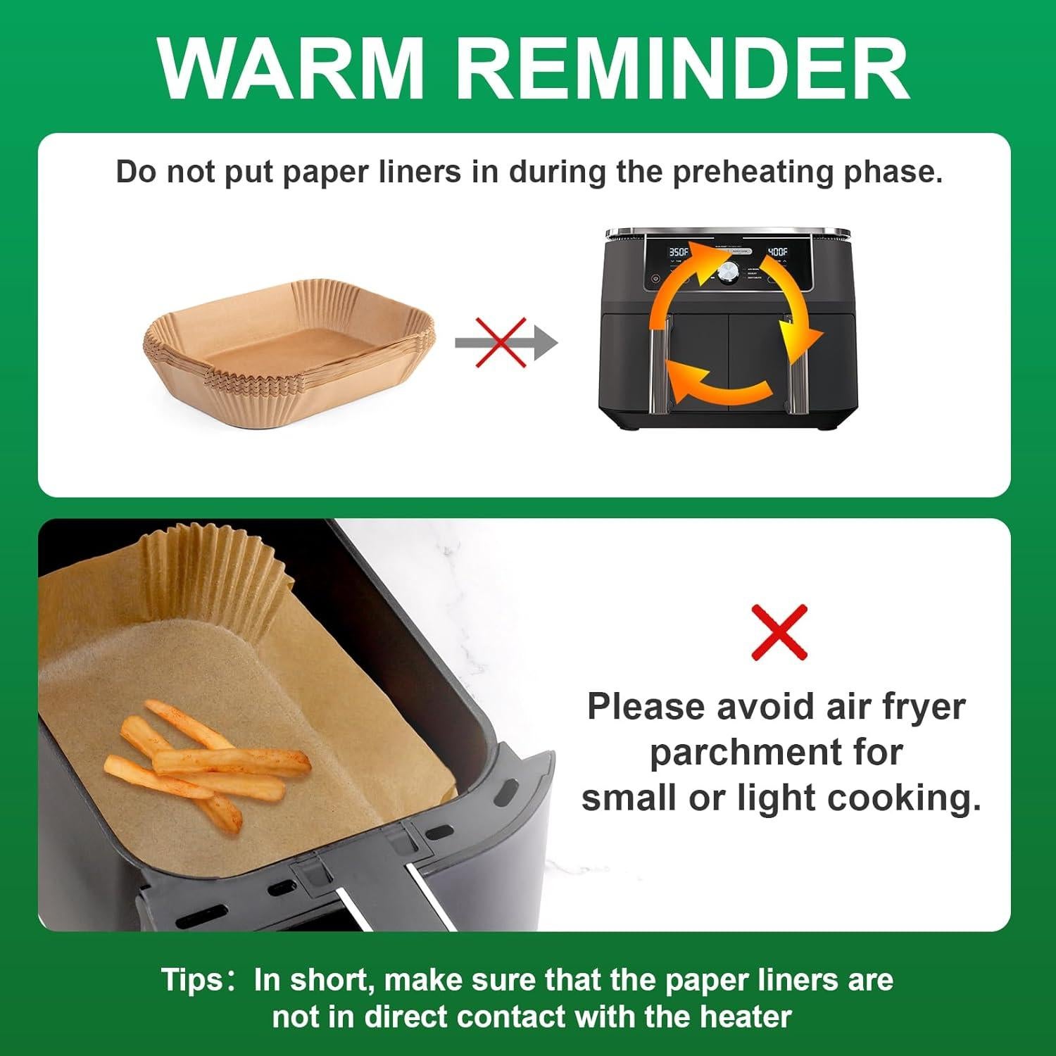 Forros desechables para freidora de aire SIUDANGKA 150 piezas