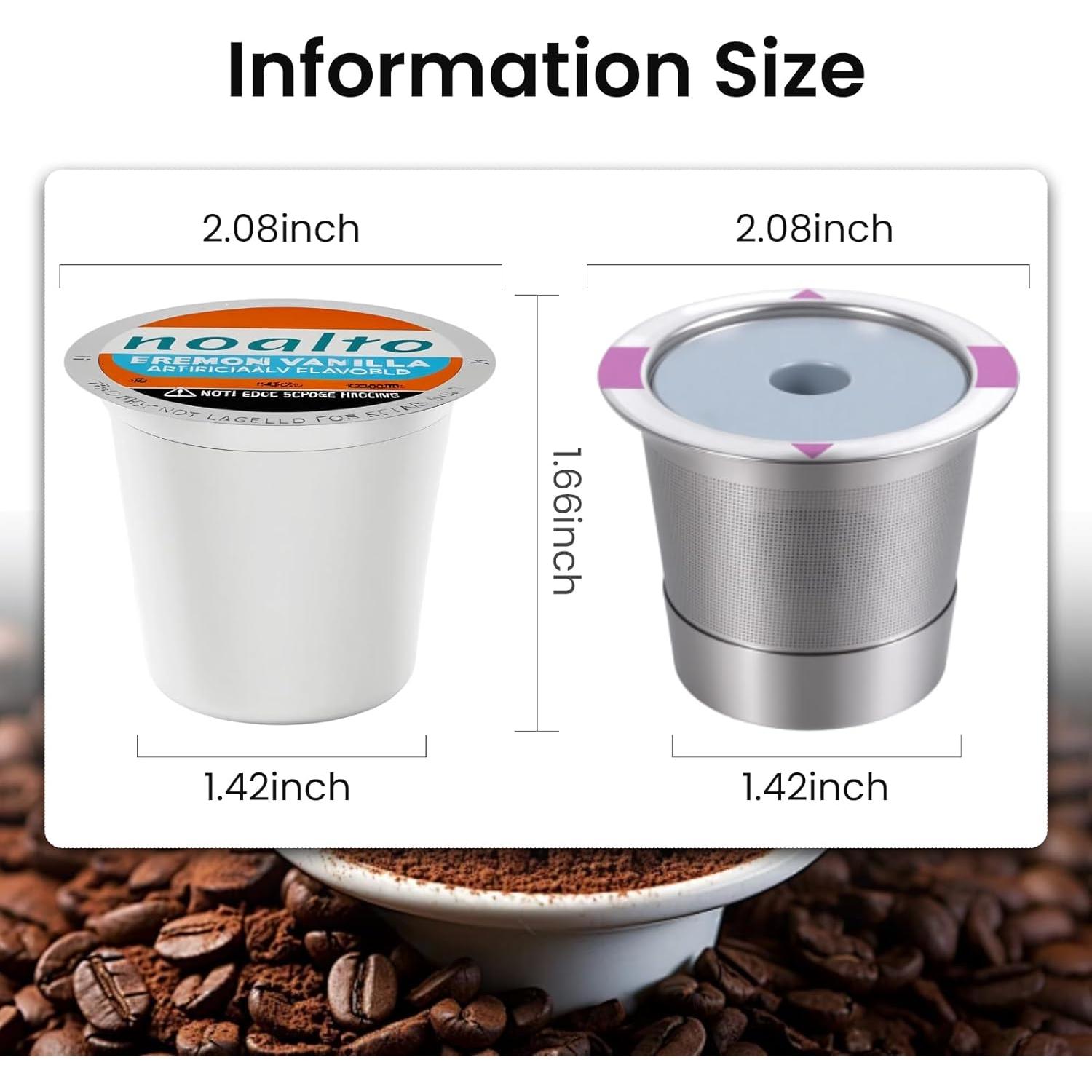 Cápsulas de Café Reutilizables Acero Inoxidable Roogaluckeep - 2 Unidades