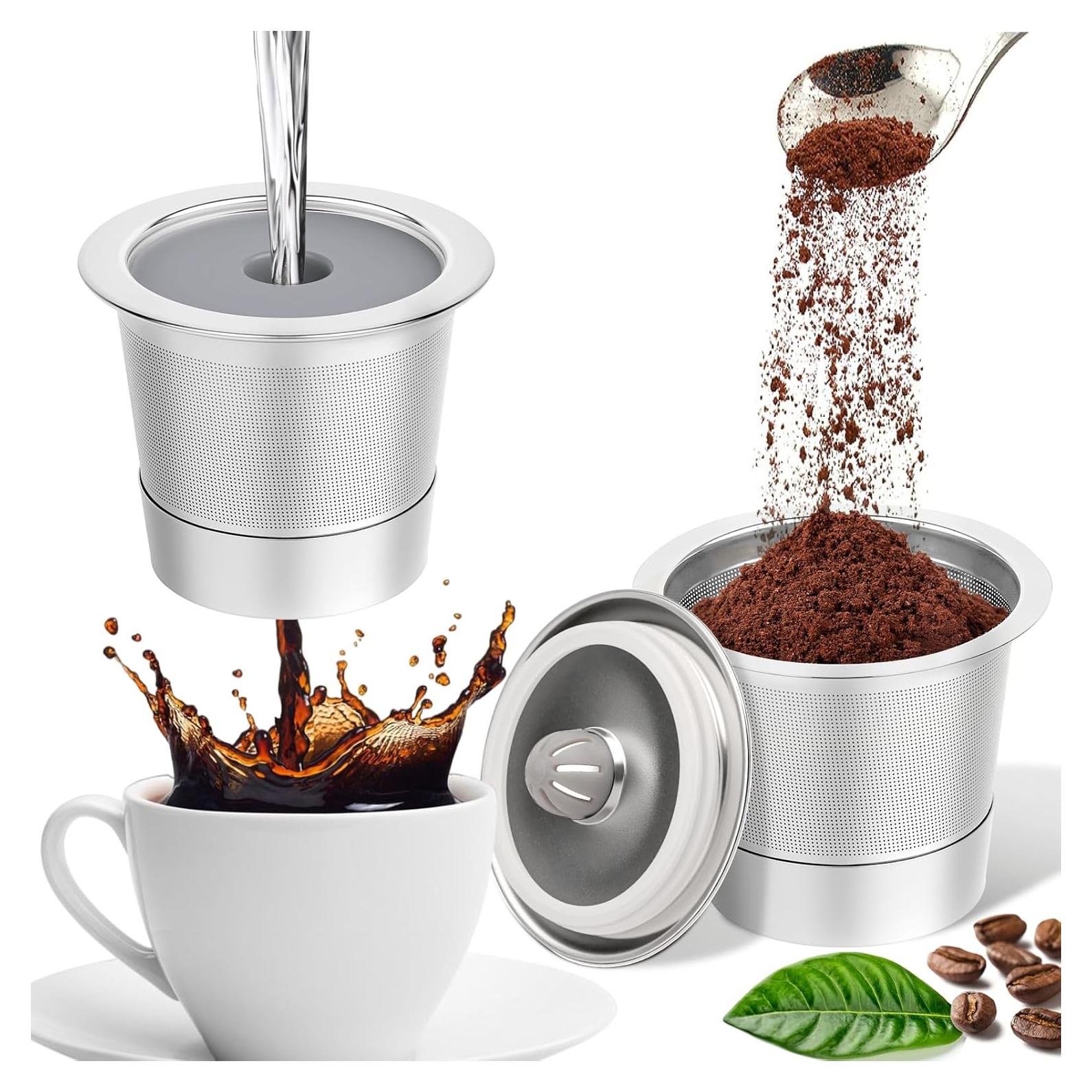 Paquete de 2 K Cups Reutilizables Acero Inoxidable Discount Parts