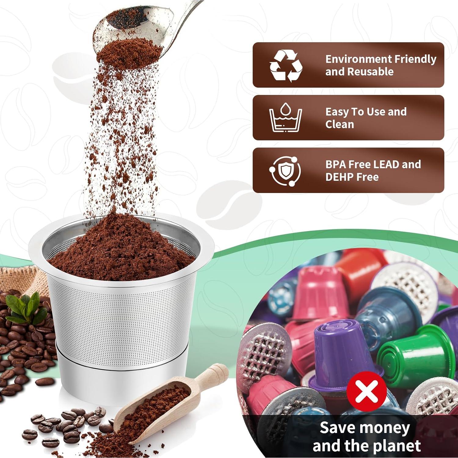 Paquete de 2 K Cups Reutilizables Acero Inoxidable Discount Parts