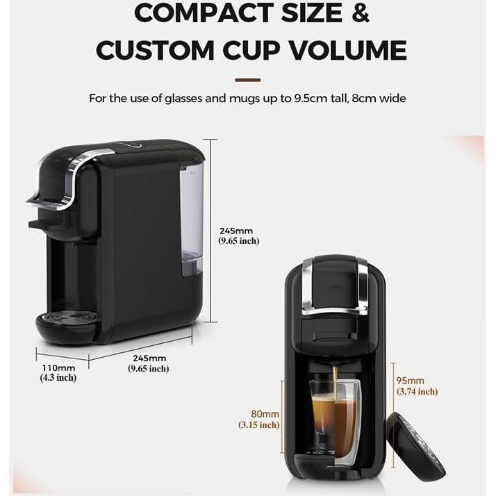 Máquina de café en cápsulas MAIPSIG 4 en 1 19Bar Compacta