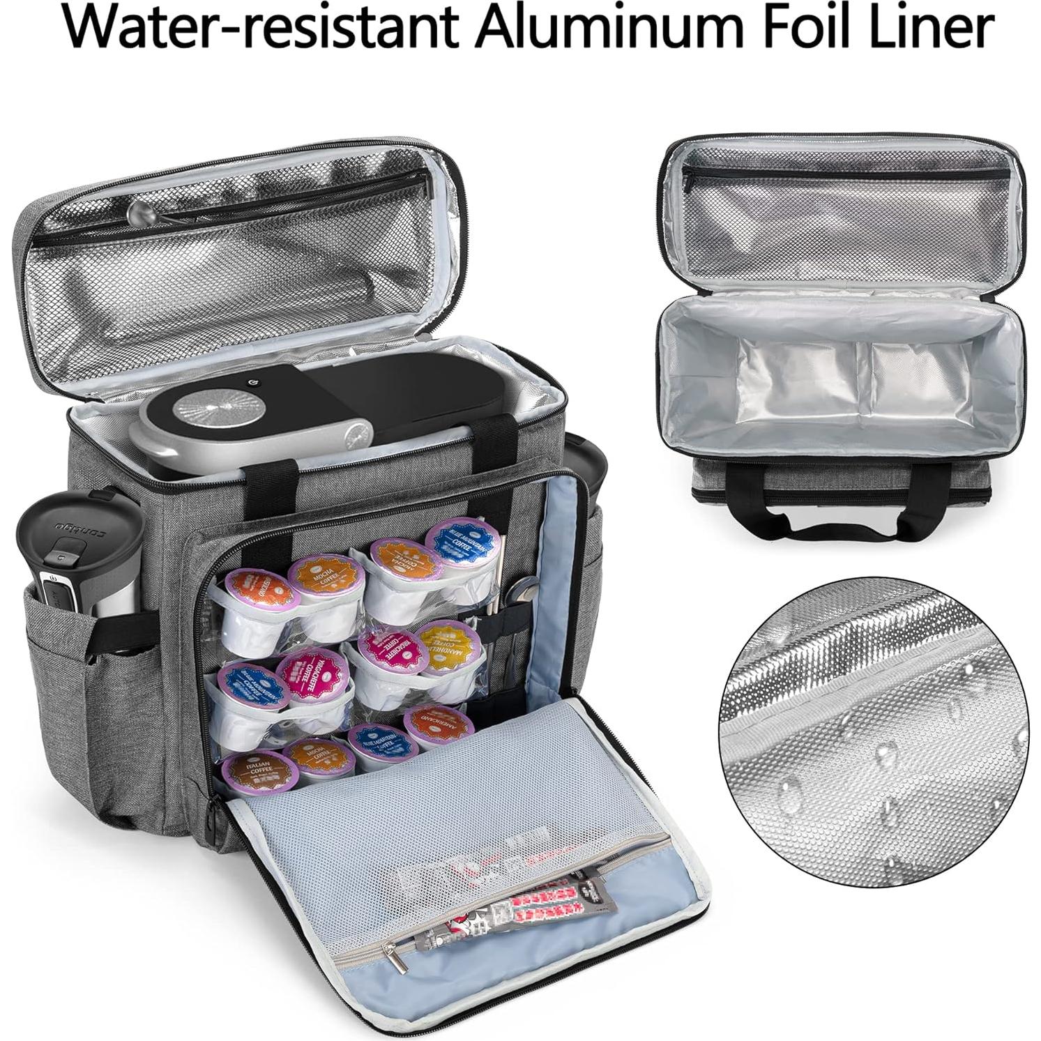 Bolsa de Transporte CURMIO para Cafetera Keurig K-Mini Gris