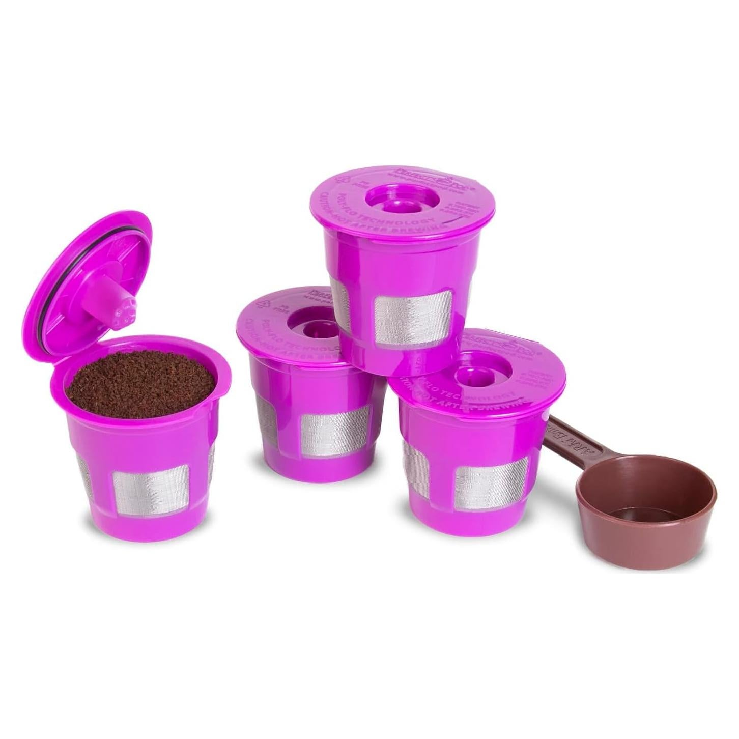 Cafés Fill 4-Pack Filtros Reutilizables Perfect Pod para Keurig