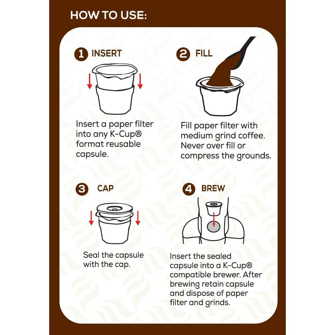 Cápsula Reutilizable Perfect Pod + 100 Filtros Papel - Compatible Keurig