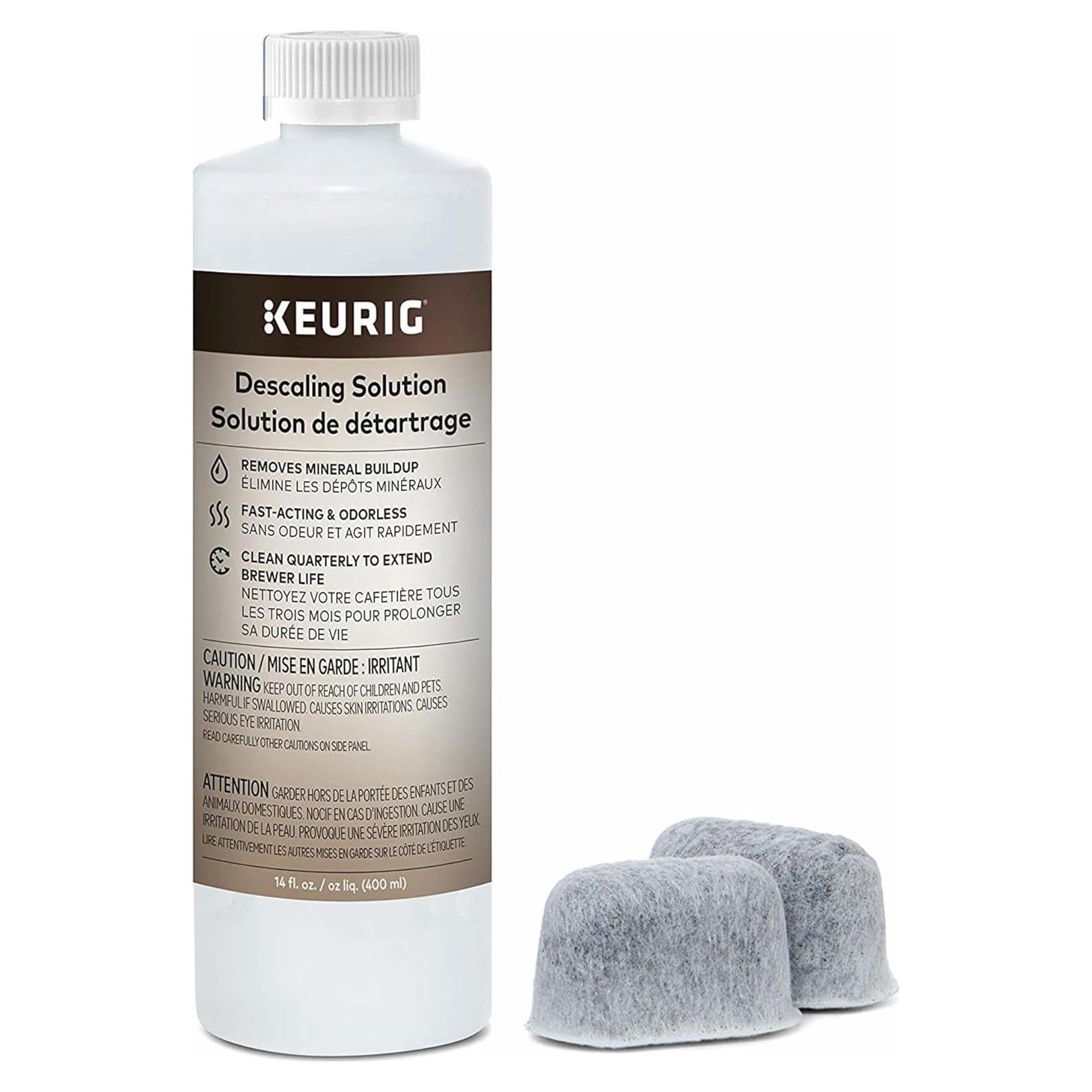 Kit de Cuidado Keurig: Solución Desincrustante y Filtros de Agua