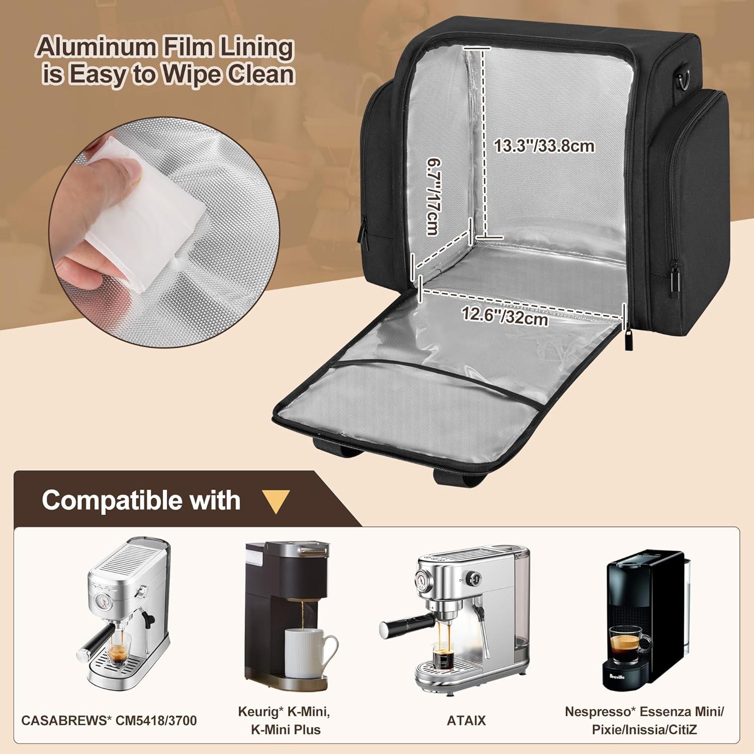 Bolsa de Viaje para Cafetera Yarwo Compatible con Keurig K-Mini