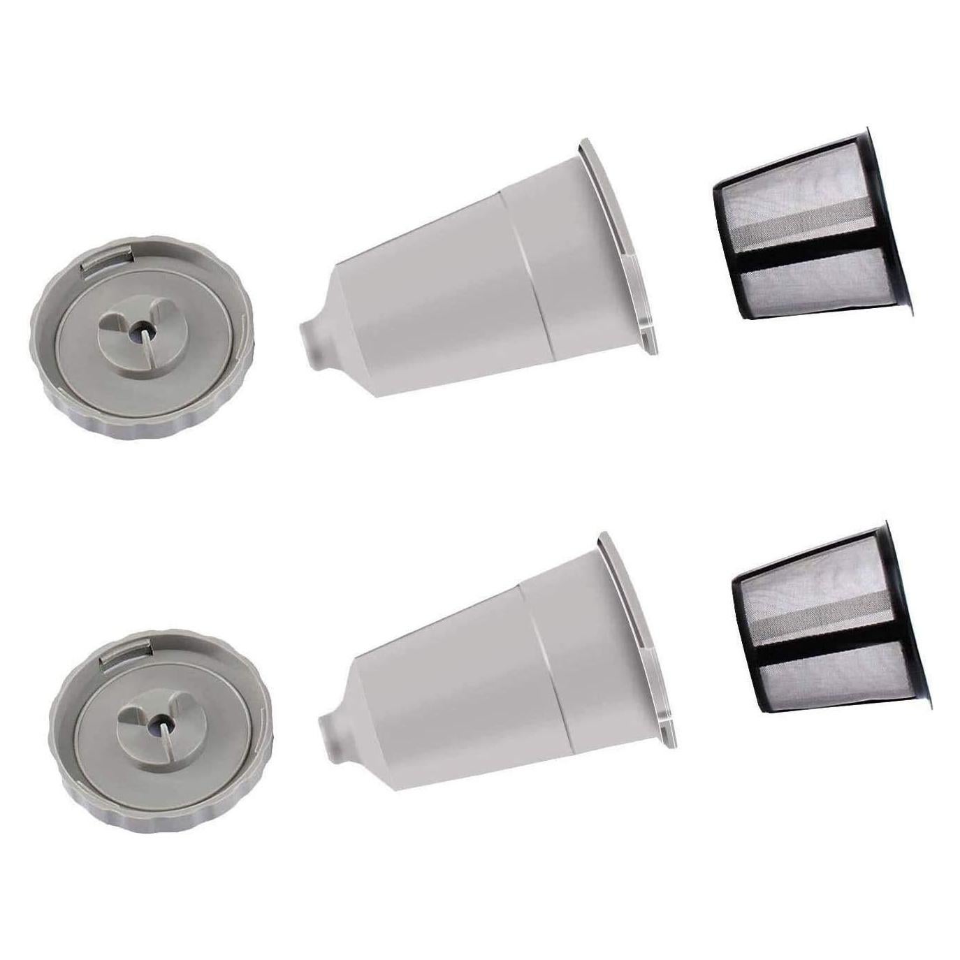 Podoy Coffee Filters Reusable Compatible with B30 B40 B50 B60 B70 K10 MINI Plus K15 K40/45 K55 K60/65 K70/75/79 series 5048 Old Mode Grey (2 Pack)