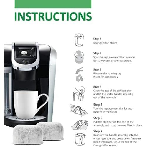 Paquete de 12 Filtros de Agua de Carbón para Cafeteras Keurig