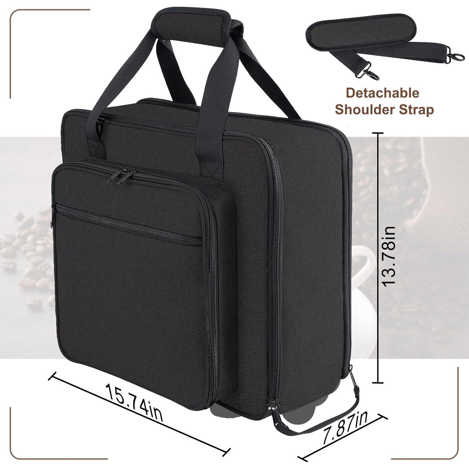 Bolsa de viaje Anitor para cafetera Keurig K-Slim/K-Iced negra