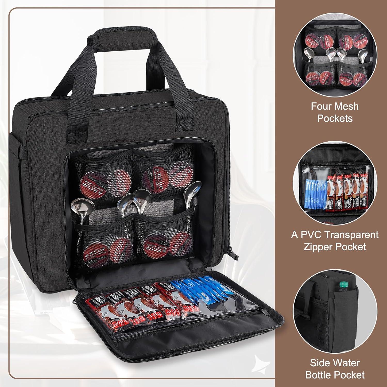 Bolsa de viaje Anitor para cafetera Keurig K-Slim/K-Iced negra