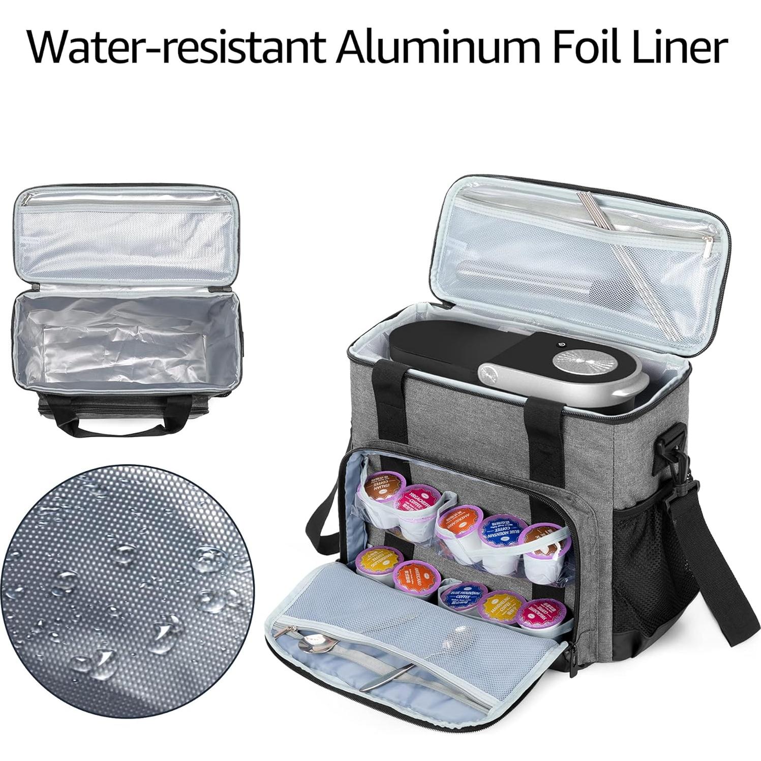 Bolsa de transporte CURMIO para cafetera Keurig K-Mini gris