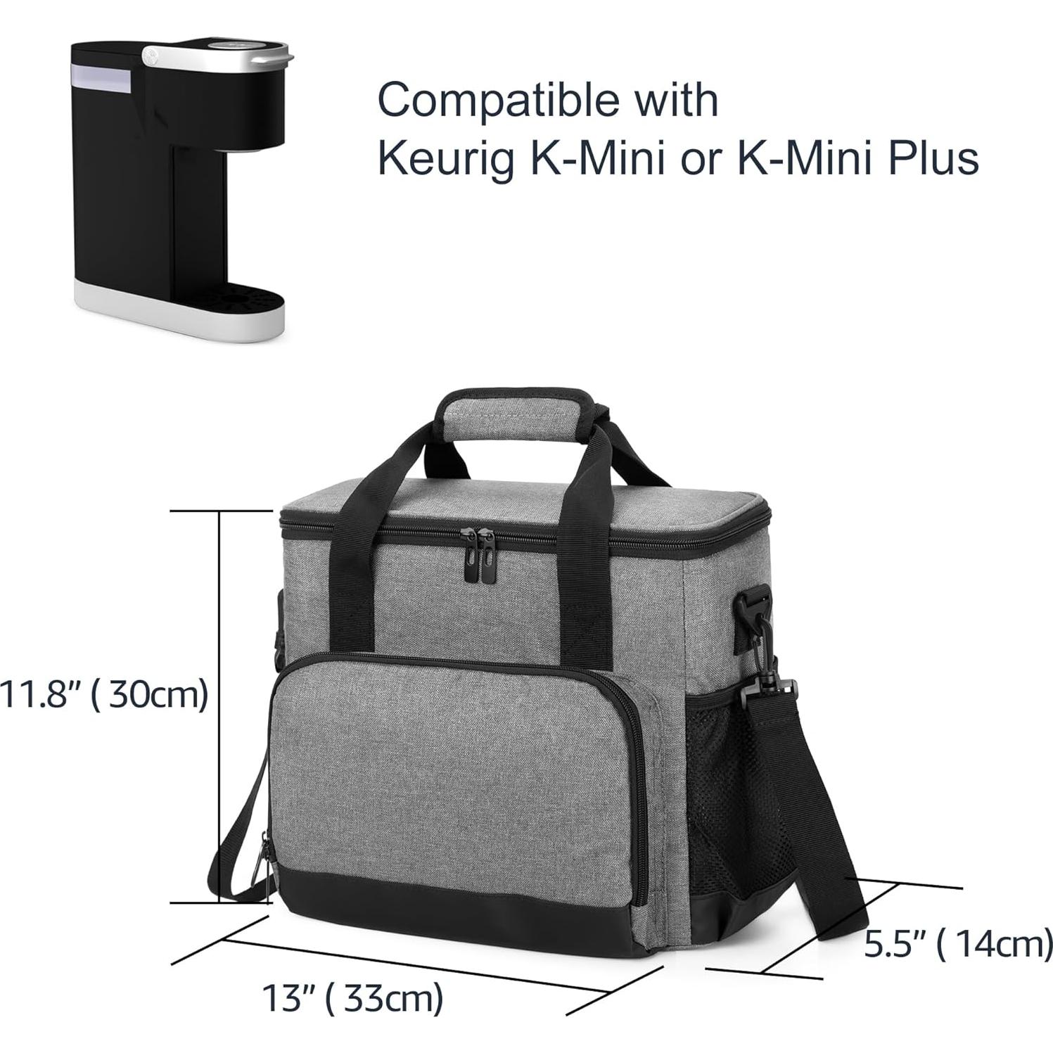 Bolsa de transporte CURMIO para cafetera Keurig K-Mini gris