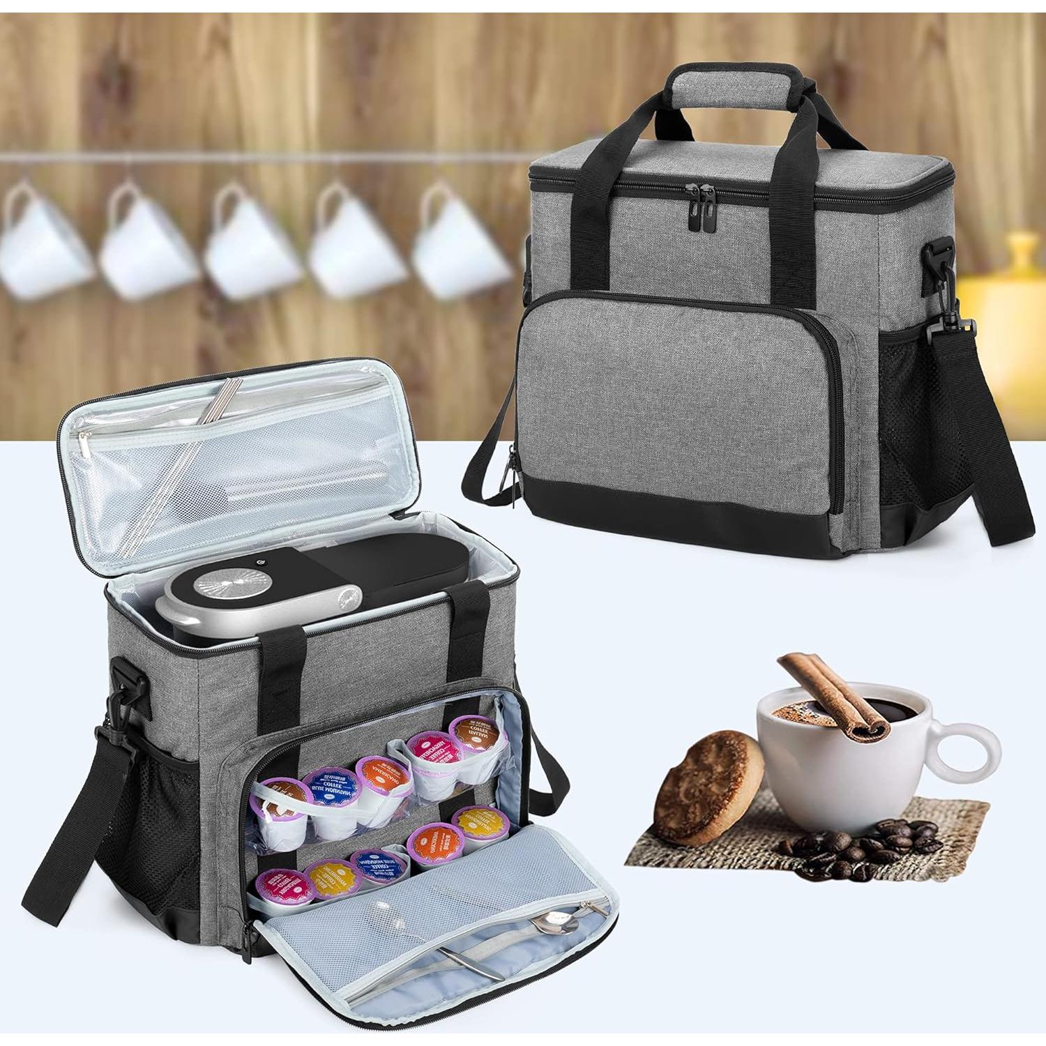 Bolsa de transporte CURMIO para cafetera Keurig K-Mini gris