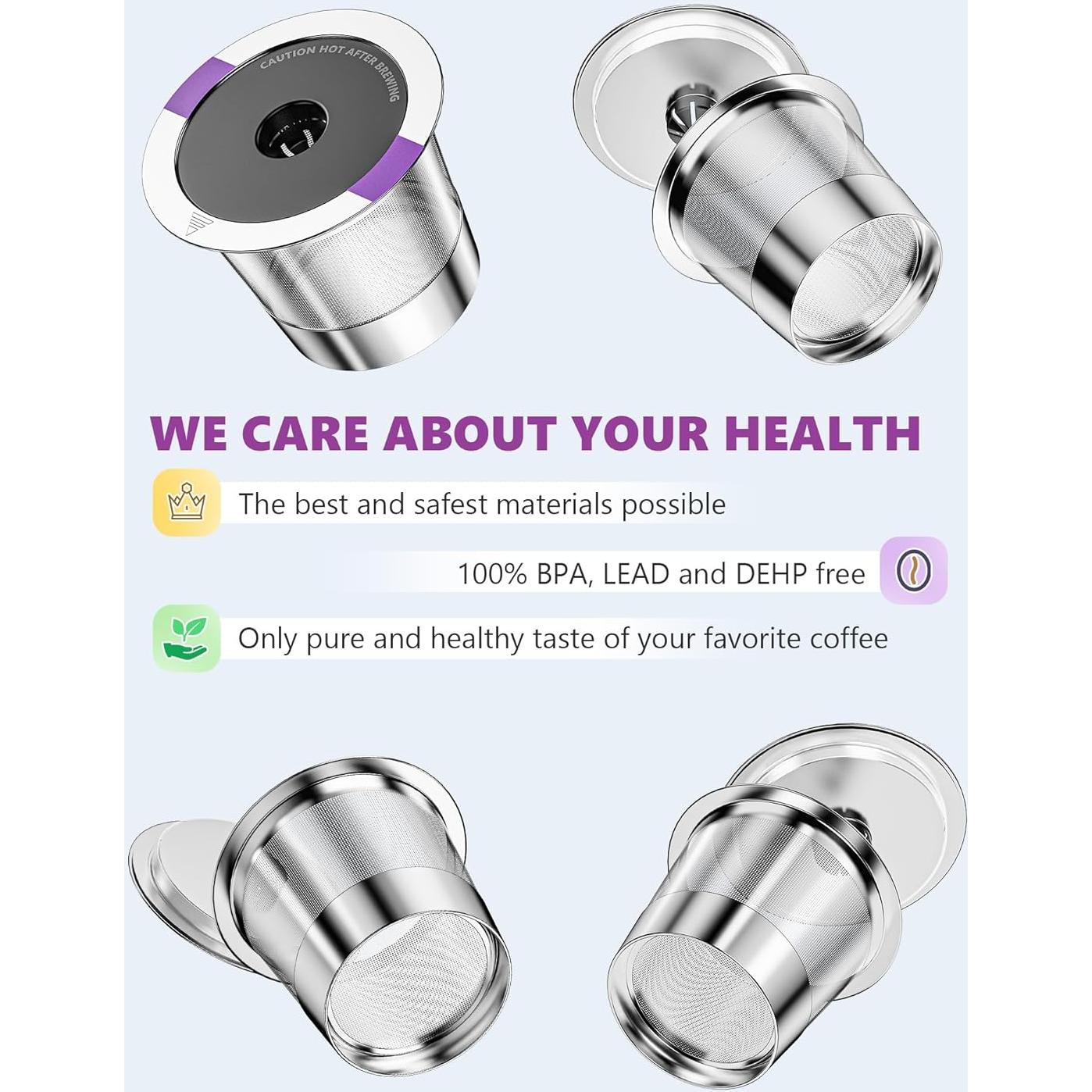 Cápsulas de café reutilizables YCXDZDG para Keurig - Acero inoxidable