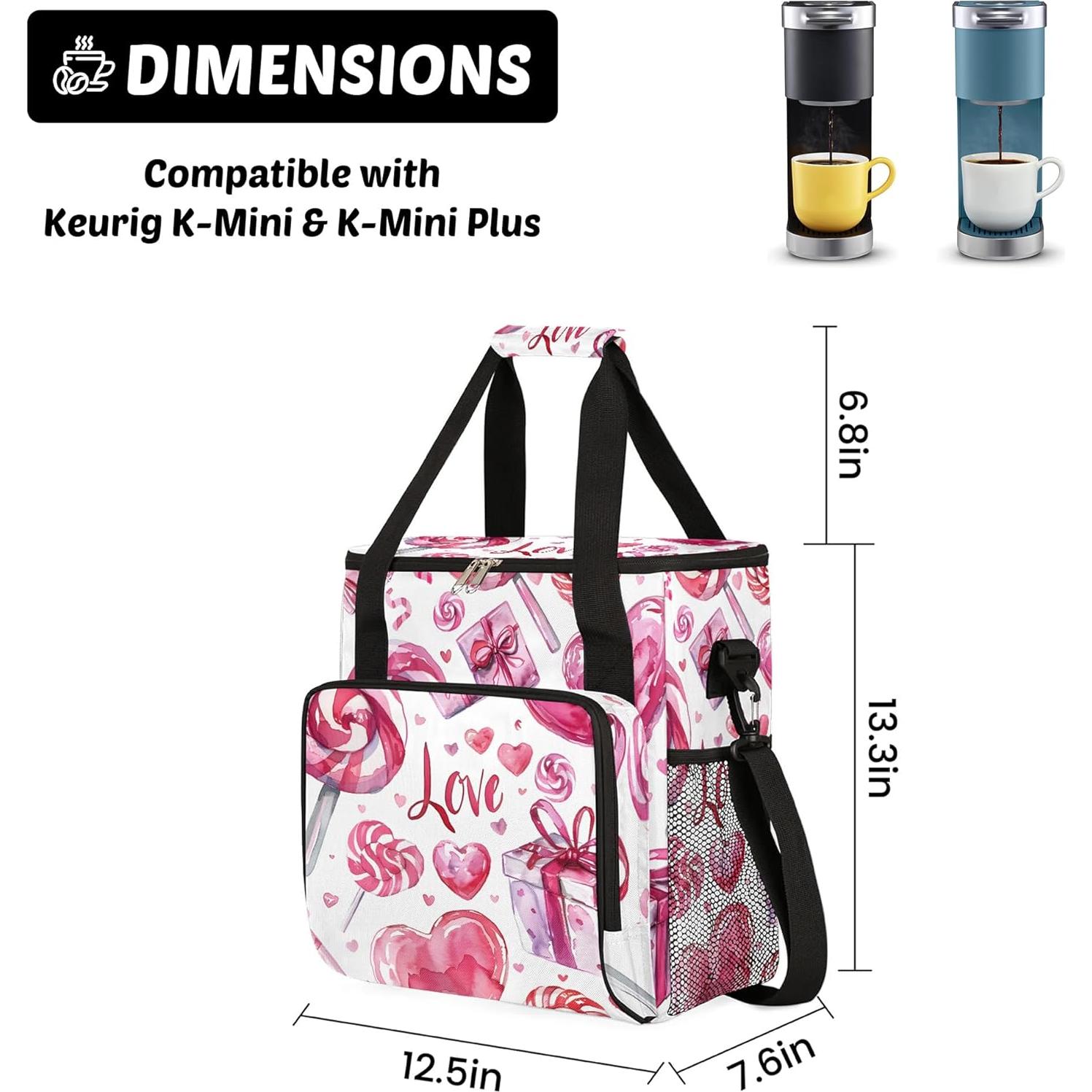 Bolsa de viaje para cafetera Keurig K-Mini y Nespresso - Rosa
