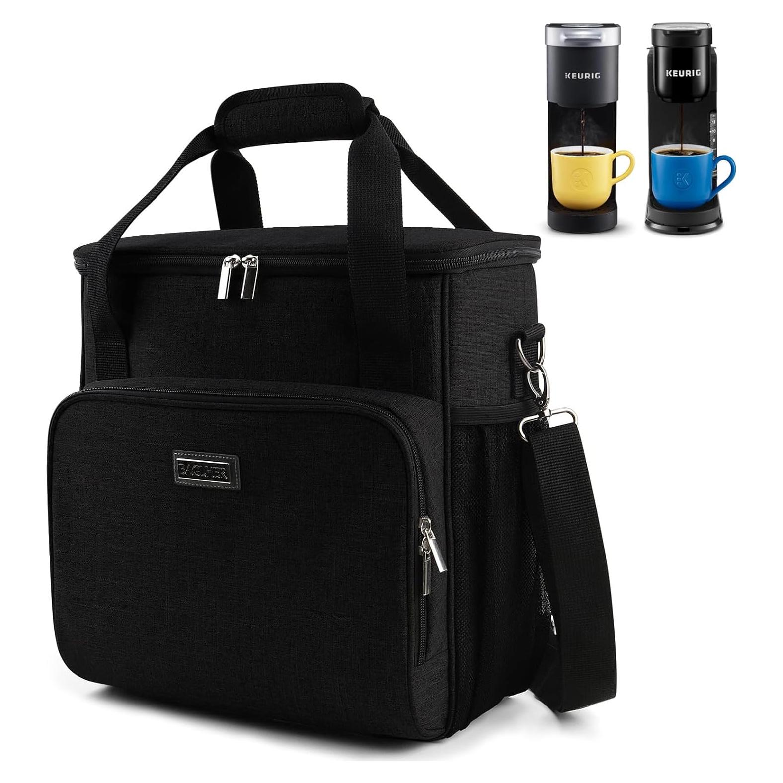 Bolsa de Viaje para Cafetera BAGLHER Negra Compatible con Keurig