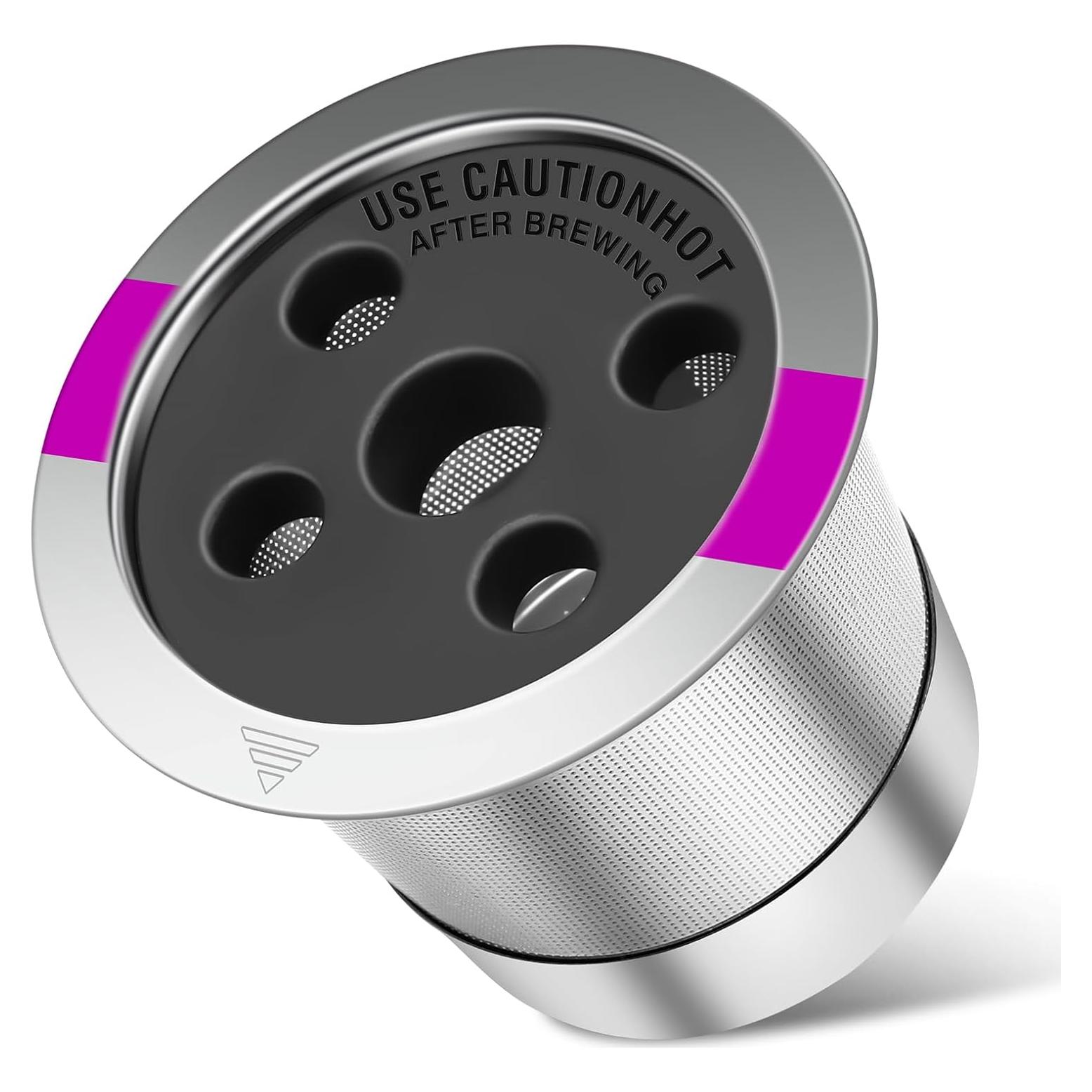 Taza K reutilizable Sanyedou para Keurig K-Supreme, acero inoxidable