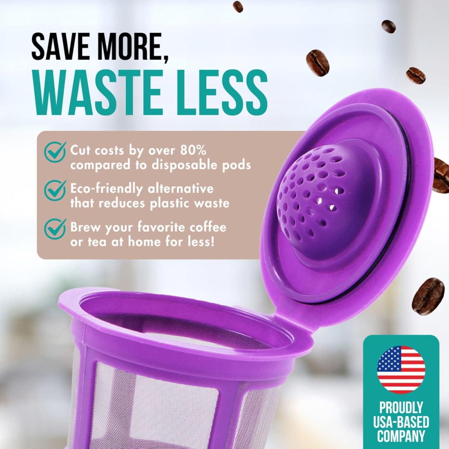 K Cups Reutilizables PureHQ para Cafetera Keurig - Paquete de 4