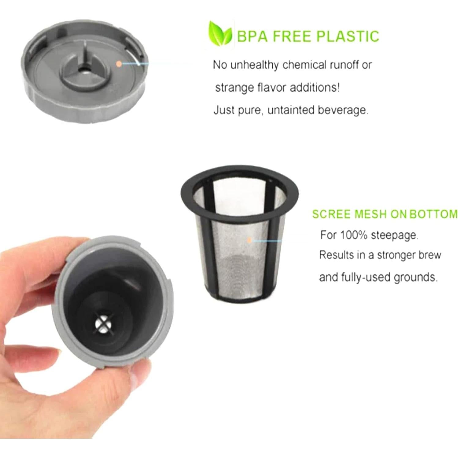 Filtros de café reutilizables Eaykee para Keurig - 3 unidades