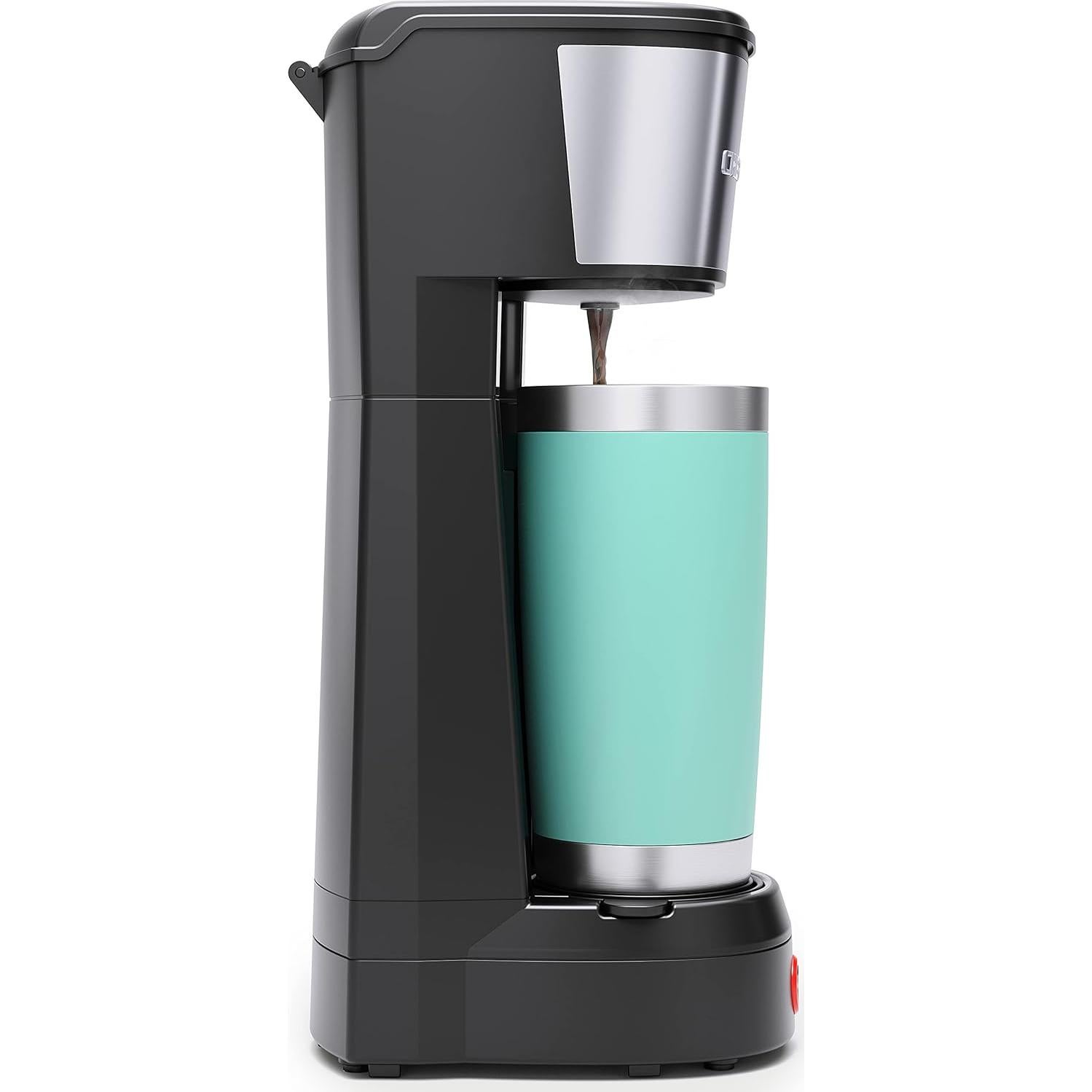 Cafetera Chefman InstaCoffee Max 1 Taza Negra Acero Inoxidable